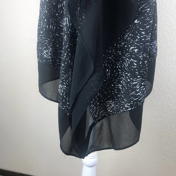 AVA & VIV Women's Tunic Black/White Abstract Sheer Top Kimono Style Size XL? - Picture 5 of 9